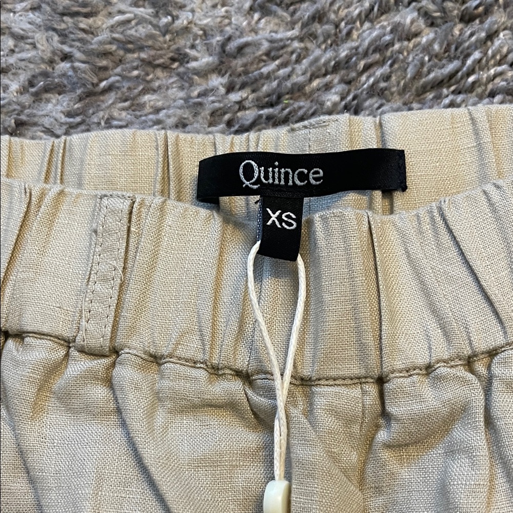 Quince Women's Cropped Linen Pants - Picture 2 of 5